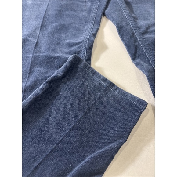 Chicos Size 2 (Large/12) Navy Blue Corduroy Velvet Stretch Straight Leg Pants - Picture 5 of 6